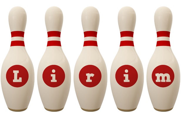 Lirim bowling-pin logo