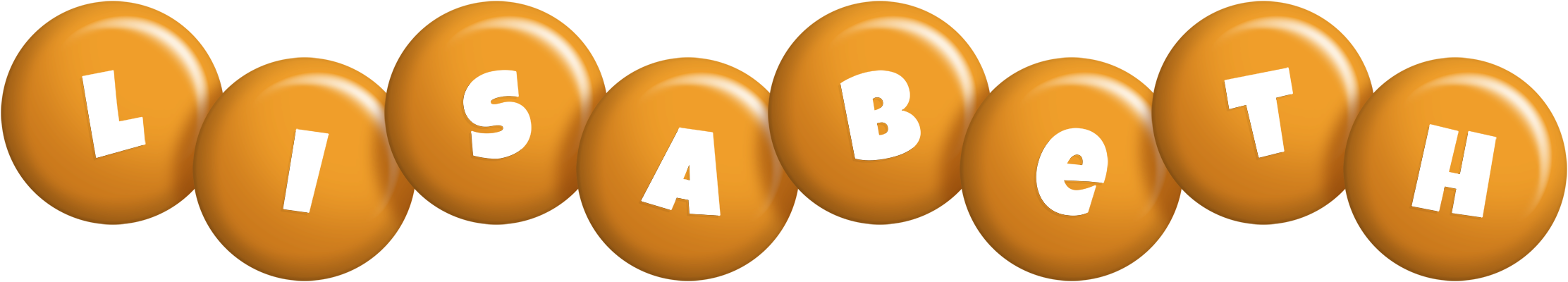 Lisabeth candy-orange logo