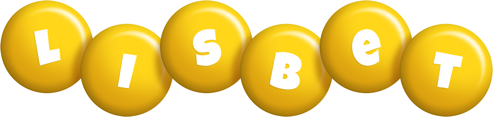 Lisbet candy-yellow logo