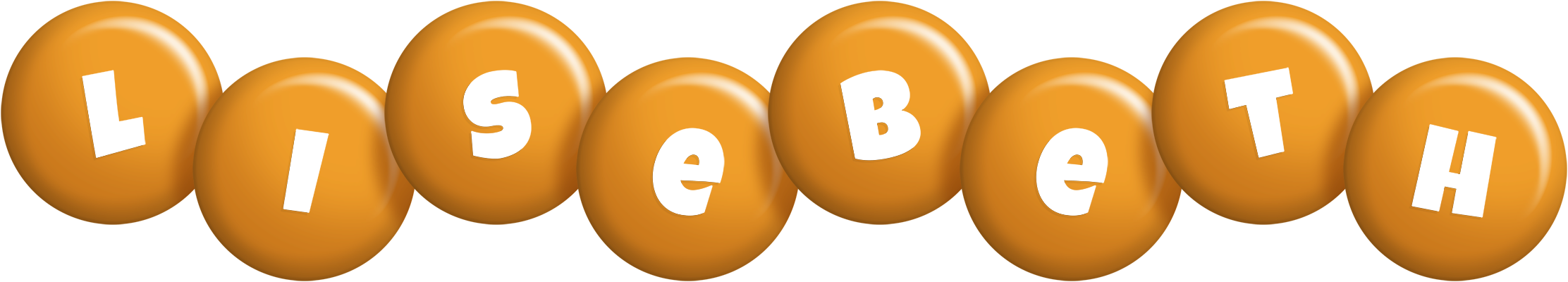 Lisebeth candy-orange logo