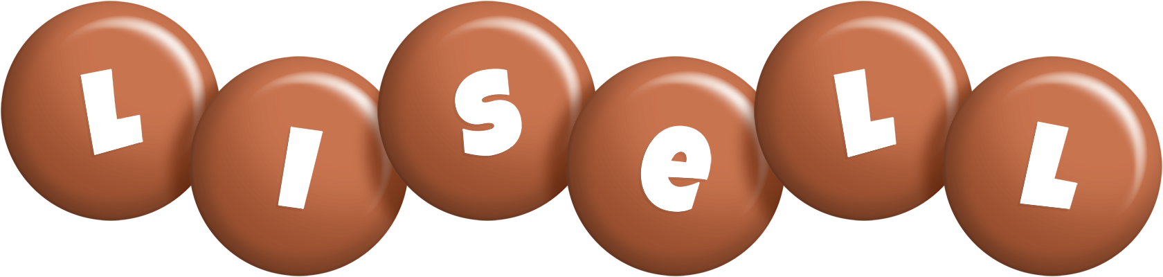 Lisell candy-brown logo