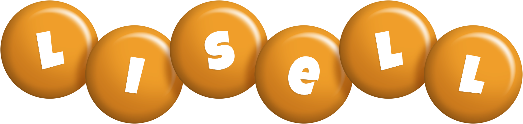 Lisell candy-orange logo