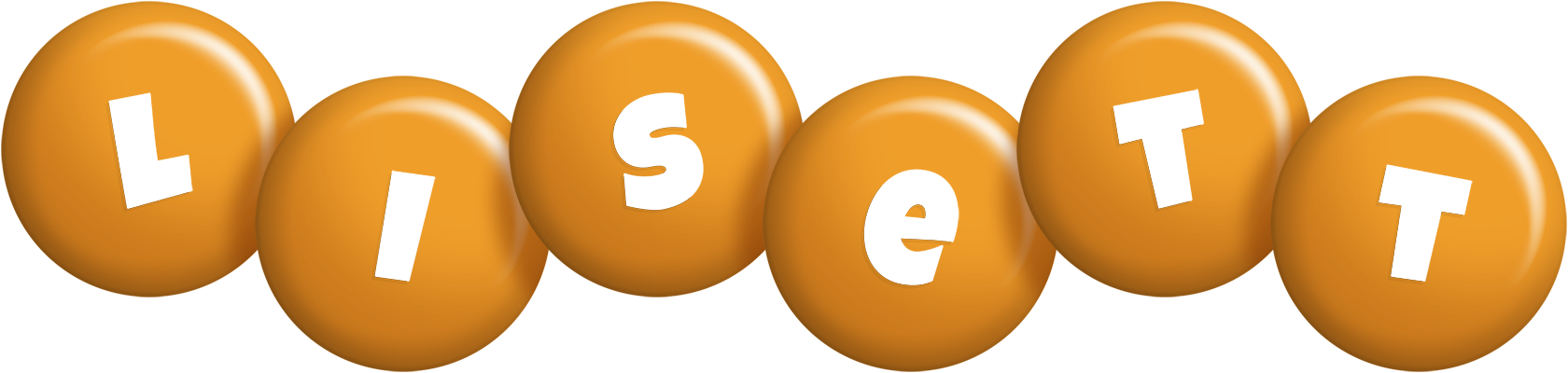 Lisett candy-orange logo