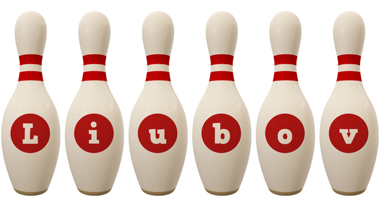 Liubov bowling-pin logo