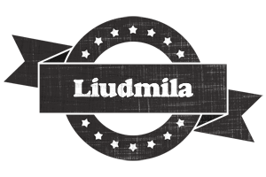 Liudmila grunge logo