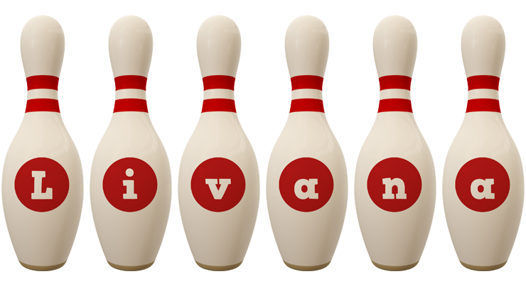 Livana bowling-pin logo