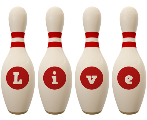Live bowling-pin logo
