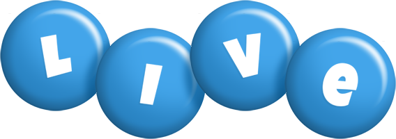 Live candy-blue logo