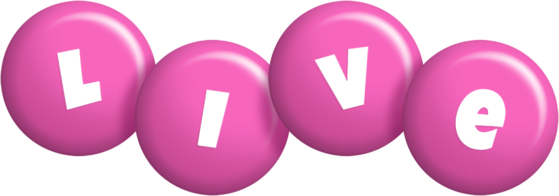 Live candy-pink logo