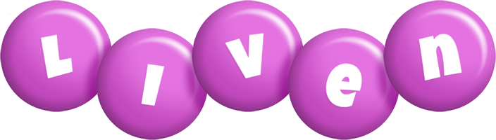 Liven candy-purple logo