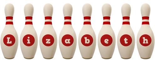 Lizabeth bowling-pin logo