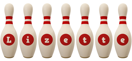 Lizette bowling-pin logo