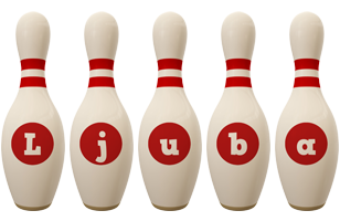 Ljuba bowling-pin logo