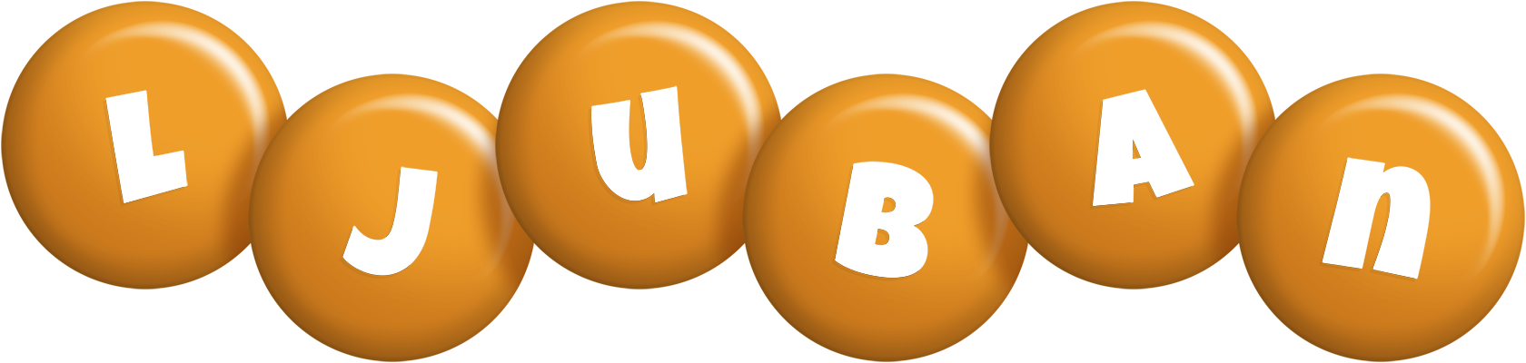 Ljuban candy-orange logo