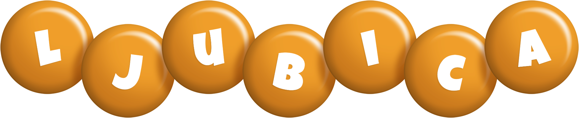 Ljubica candy-orange logo