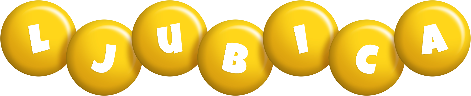 Ljubica candy-yellow logo