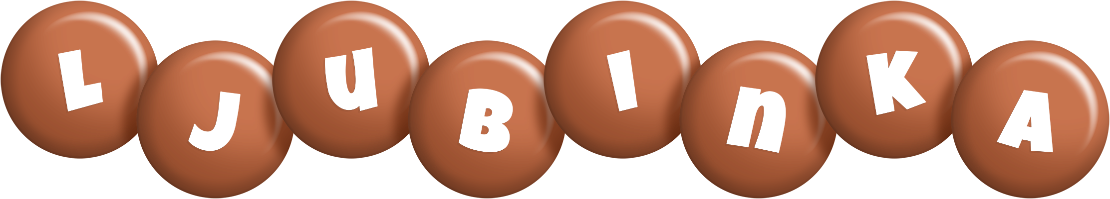 Ljubinka candy-brown logo