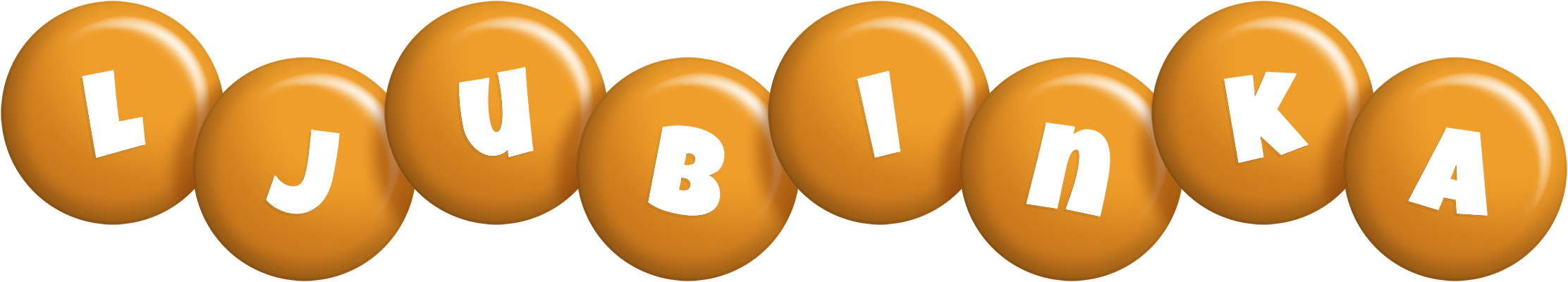 Ljubinka candy-orange logo