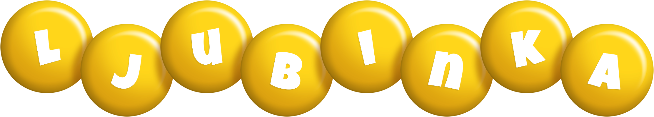 Ljubinka candy-yellow logo
