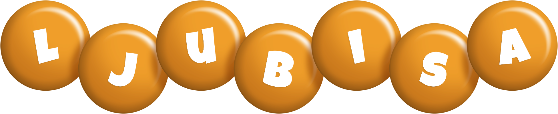 Ljubisa candy-orange logo