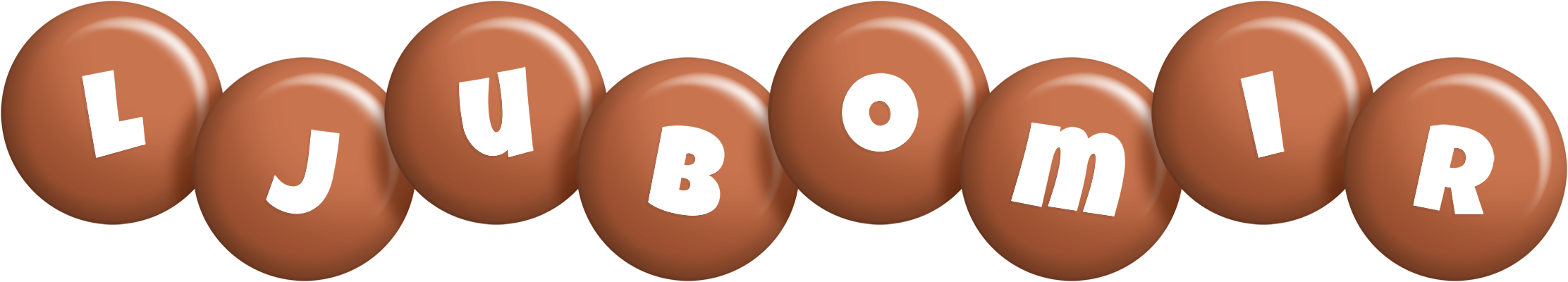 Ljubomir candy-brown logo