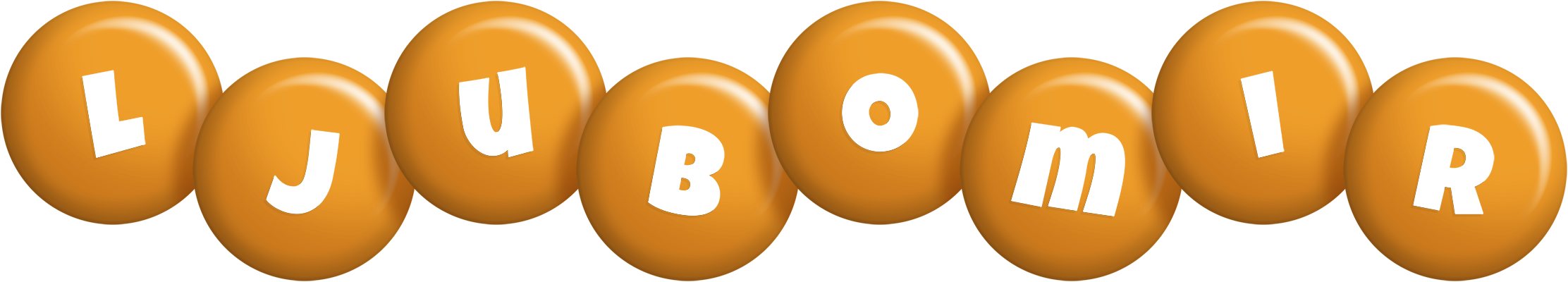 Ljubomir candy-orange logo