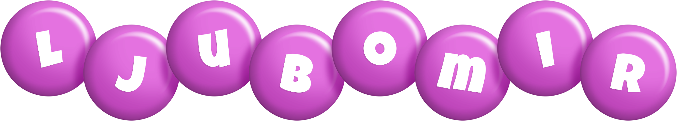 Ljubomir candy-purple logo