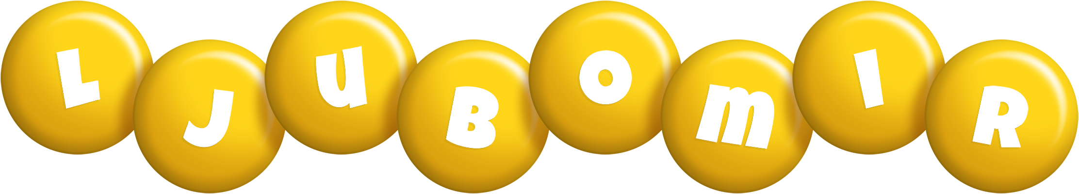 Ljubomir candy-yellow logo