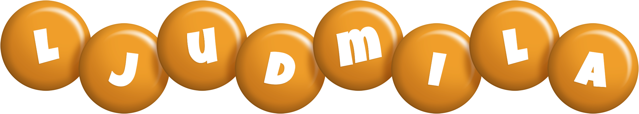 Ljudmila candy-orange logo