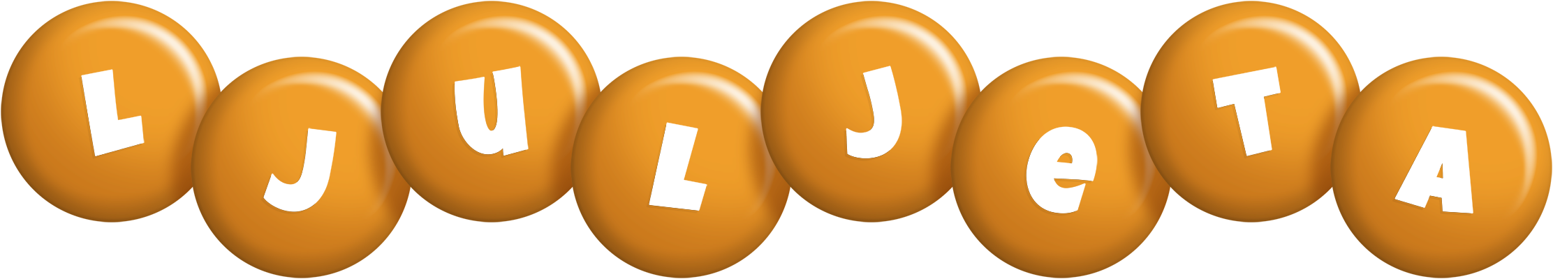 Ljuljeta candy-orange logo