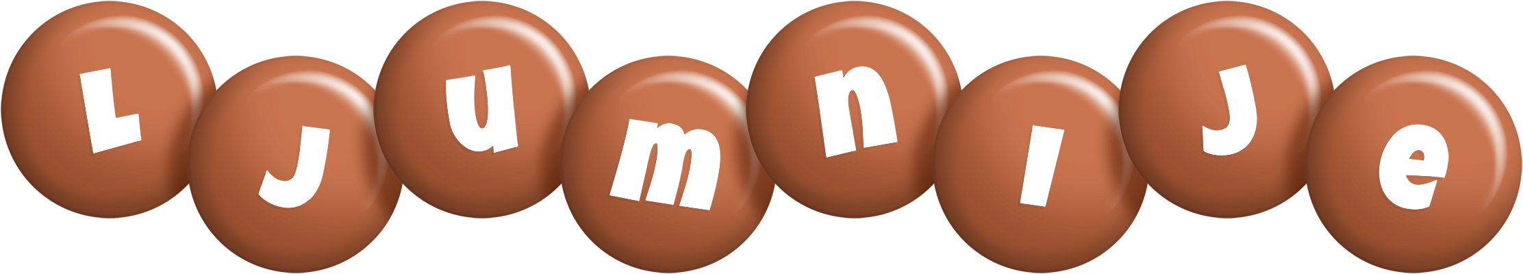 Ljumnije candy-brown logo