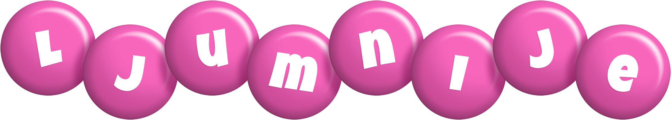 Ljumnije candy-pink logo
