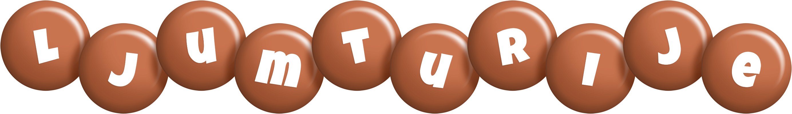Ljumturije candy-brown logo