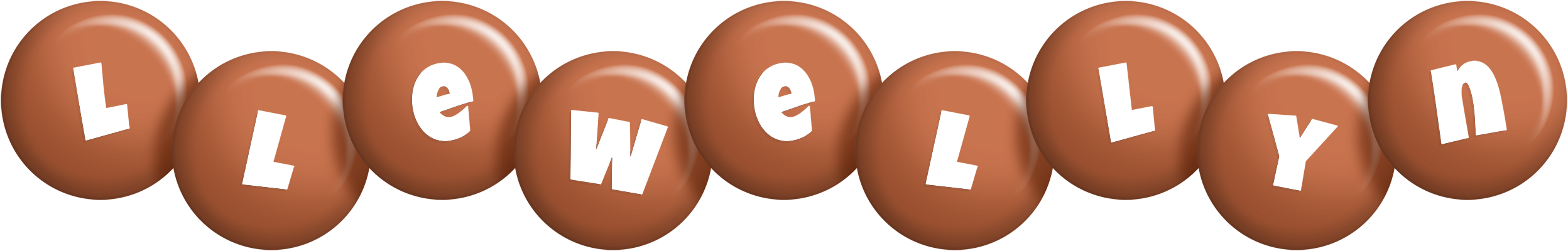 Llewellyn candy-brown logo