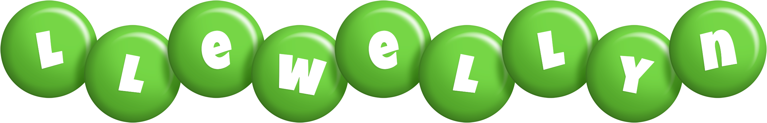 Llewellyn candy-green logo