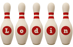 Lodin bowling-pin logo