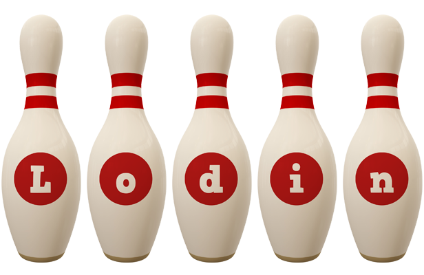 Lodin bowling-pin logo