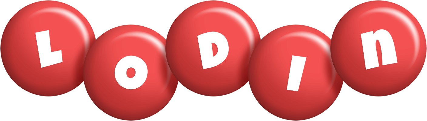 Lodin candy-red logo