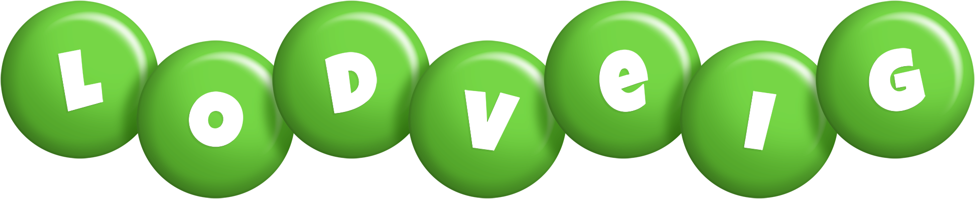 Lodveig candy-green logo