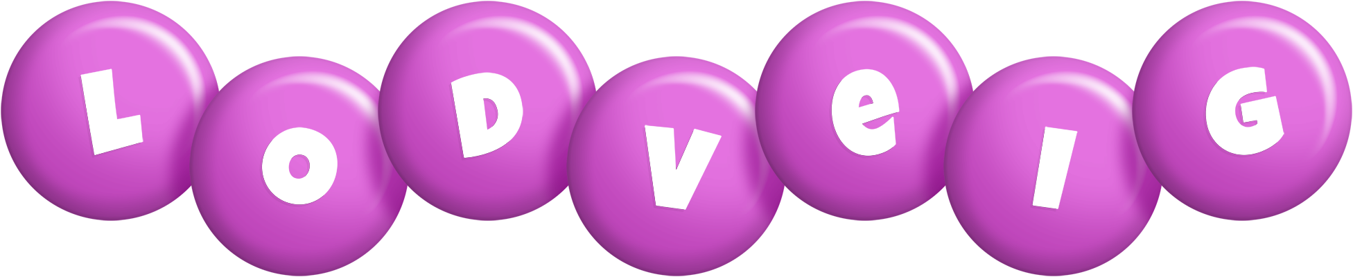Lodveig candy-purple logo