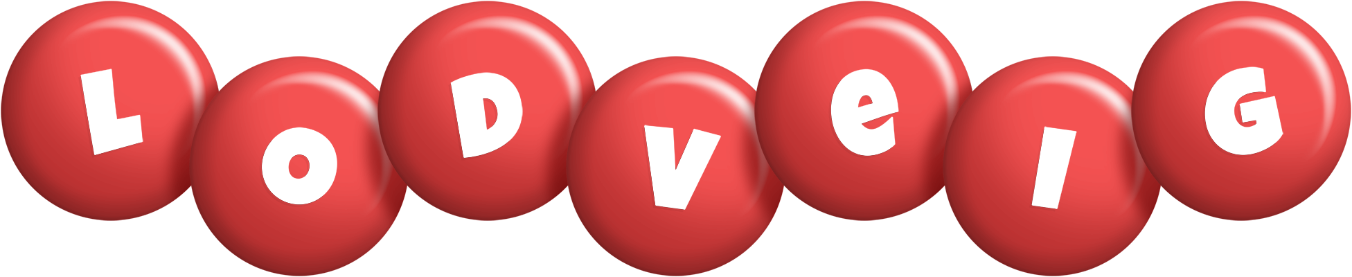 Lodveig candy-red logo