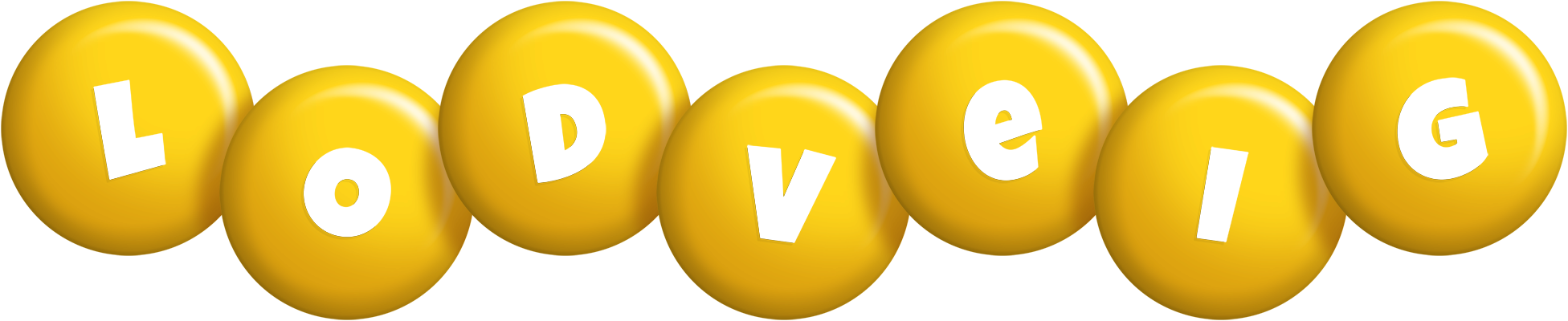 Lodveig candy-yellow logo