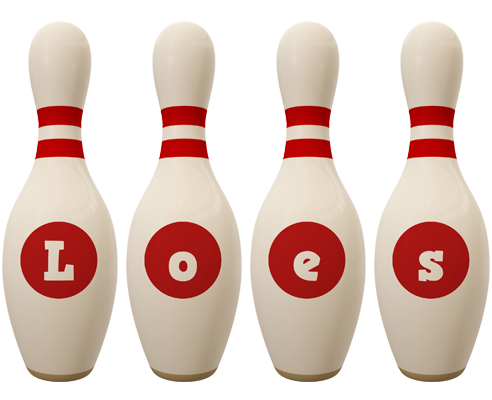 Loes bowling-pin logo