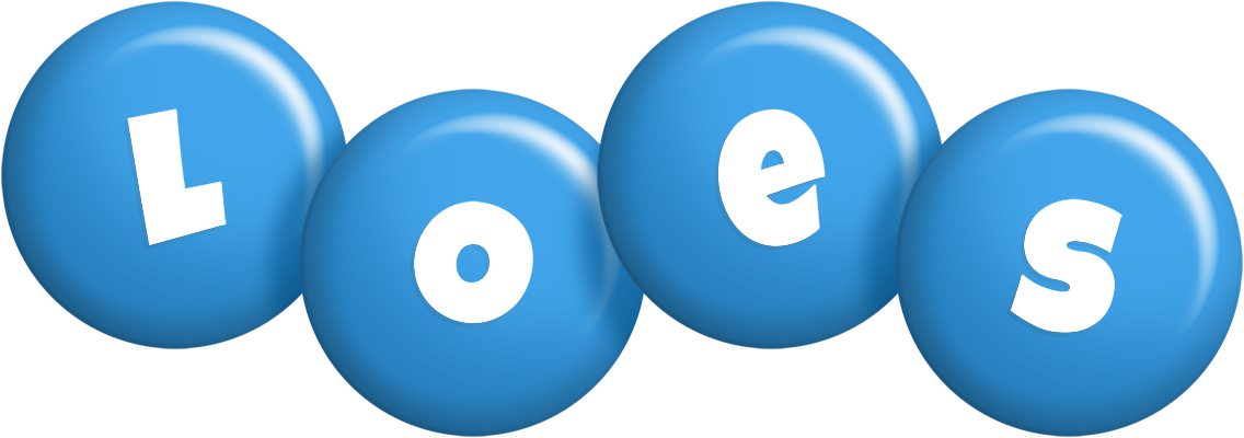 Loes candy-blue logo