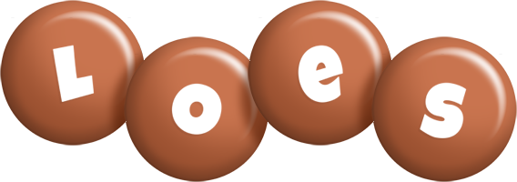 Loes candy-brown logo