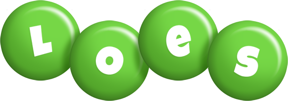 Loes candy-green logo