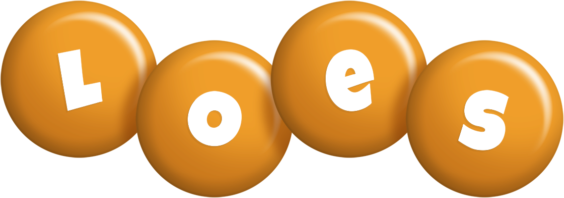 Loes candy-orange logo