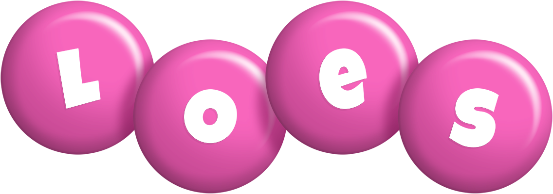 Loes candy-pink logo