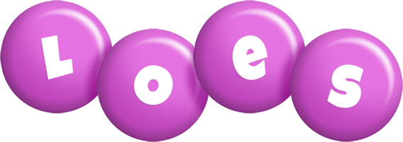 Loes candy-purple logo