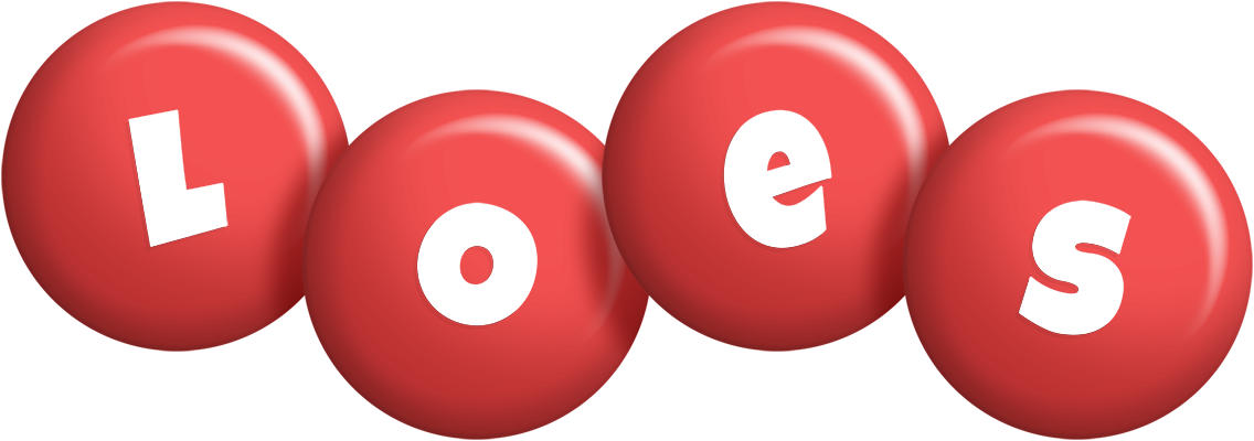 Loes candy-red logo
